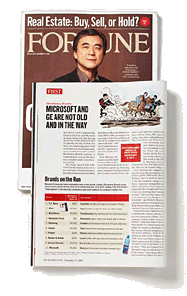 For the third year in a row, the Breakaway Brands® Valuation Study was featured in an article in the 12 November 2007 issue of FORTUNE magazine.