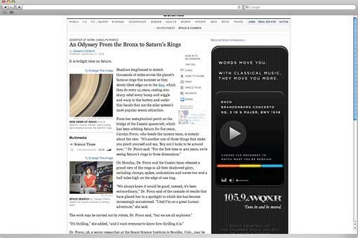 WQRX New York Times Web Banners